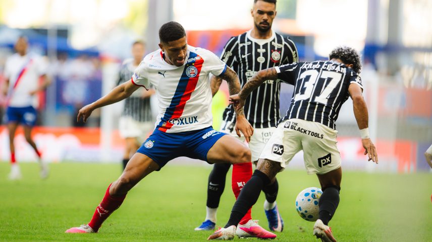 Bahia tem três gols anulados e empata com o Corinthians na Fonte Nova
