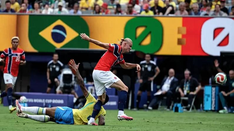 Haaland pôs fim ao sonho do hexa da seleção brasileira.