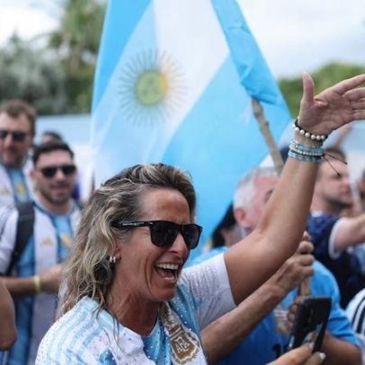 Argentinos ocupam parques e ruas de Miami na Copa, provocando brasileiros