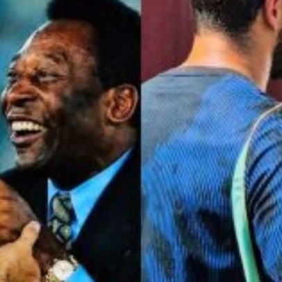 Filho de Ronaldo e neto de Pelé recriam foto histórica da Copa de 2002