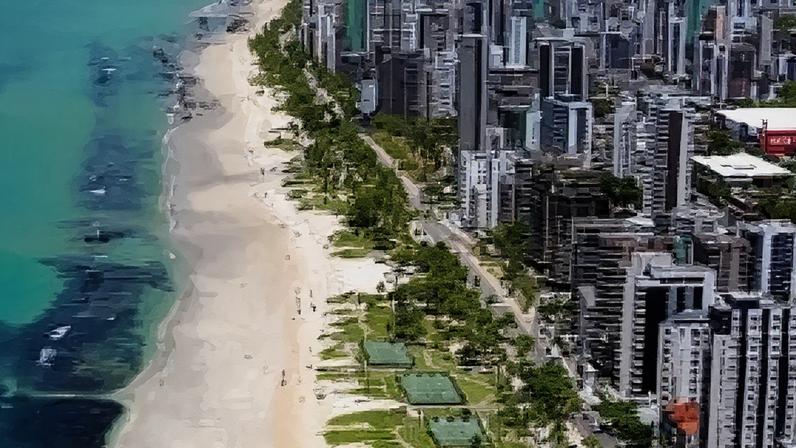 Orla do recife em Pernambuco