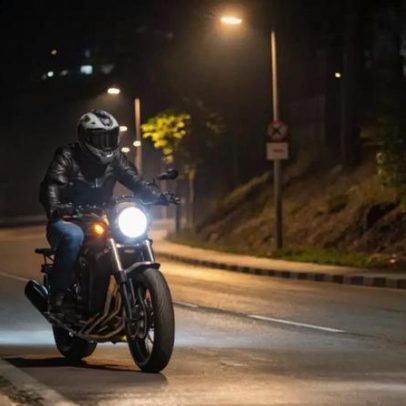 Dicas para viajar de moto à noite com segurança