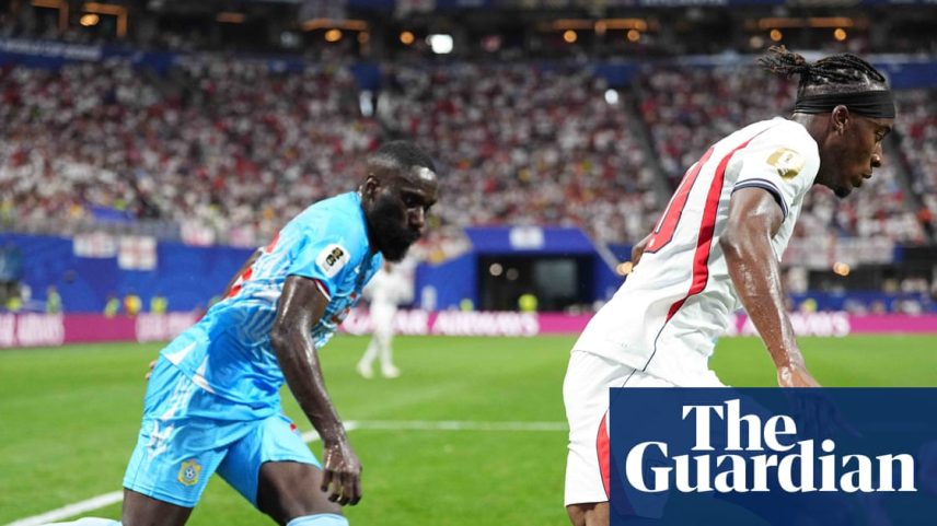 Noni Madueke started on the right against the DRC, tasked with delivering crosses into the penalty area.