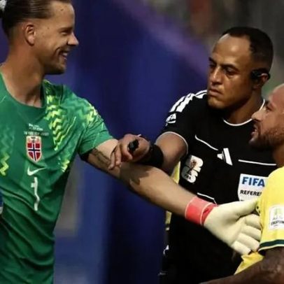 Leitura labial mostra bate-boca entre Neymar e goleiro da Noruega