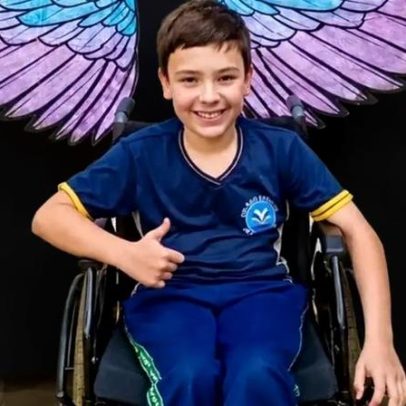 Murilo, 11 anos, precisa de ajuda para conquistar independência