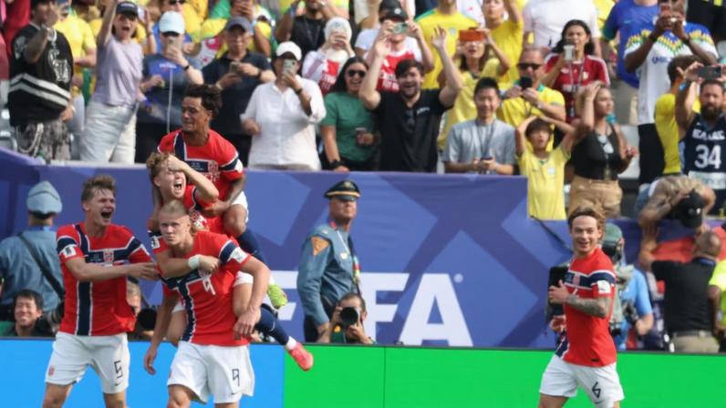 Haaland decidiu com dois gols e decretou a eliminação do Brasil