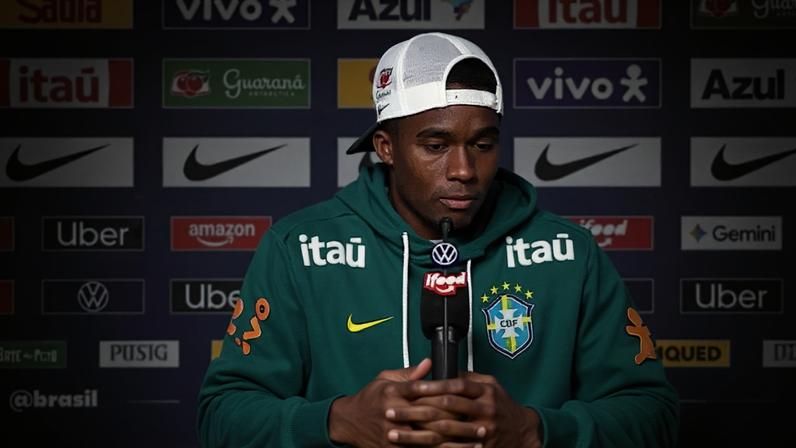 Endrick durante coletiva de imprensa ( Reprodução) / Gávea News