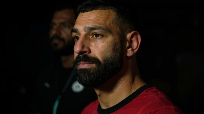 Salah durante o jogo entre Egito e Austrália –