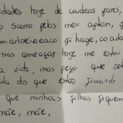Carta da ex-mulher do goleiro Bruno diz: hoje estou perdendo a minha vida