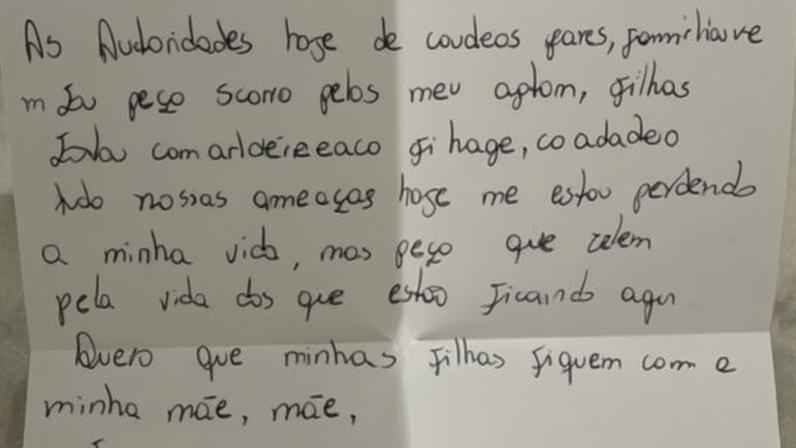 ‘Hoje eu estou perdendo a minha vida’, diz carta deixada por ex-mulher do goleiro Bruno
