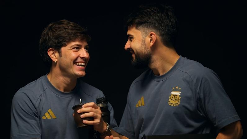 Agustín Giay e Flaco López, do Palmeiras na Seleção da Argentina