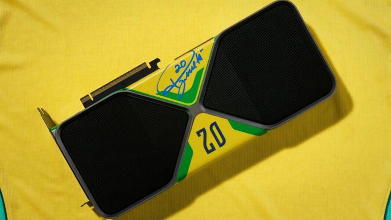 Nvidia cria PC em formato de Maracanã e RTX do Brasil para Lucas Paquetá