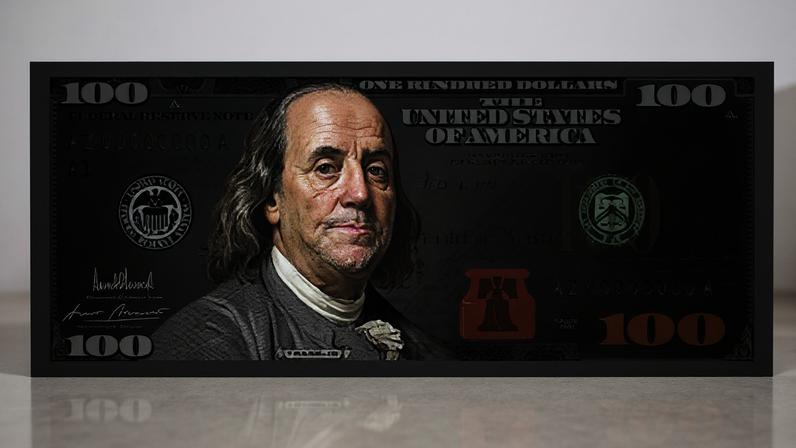 Cédula de 100 dólares com assinatura do presidente Donald Trump