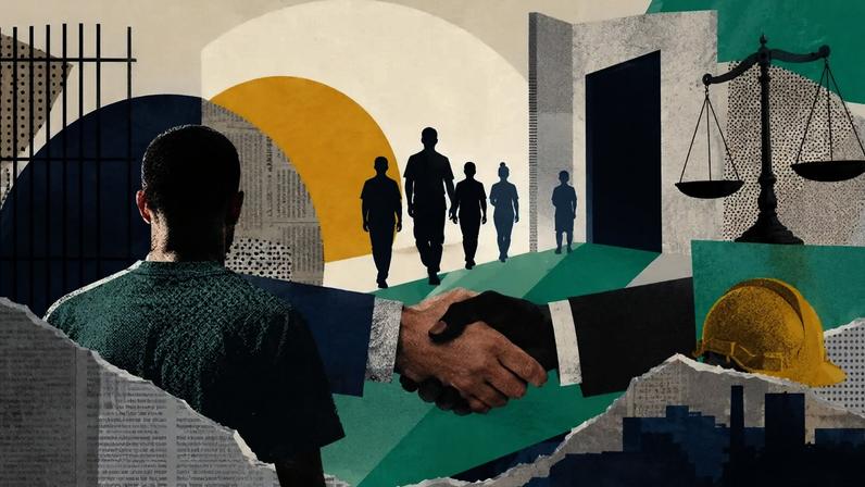 Lei do governo do Piauí obriga empresas contratadas pelo Estado a reservar parte das vagas de trabalho para presos dos regimes aberto e egressos do sistema prisional. (Foto: Ilustração Gazeta do Povo - com DALL-e)