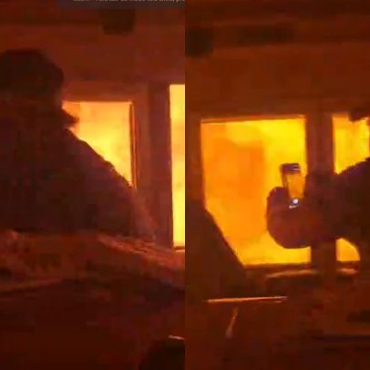 Vídeo mostra trem cercado por incêndio florestal em Ontário, no Canadá