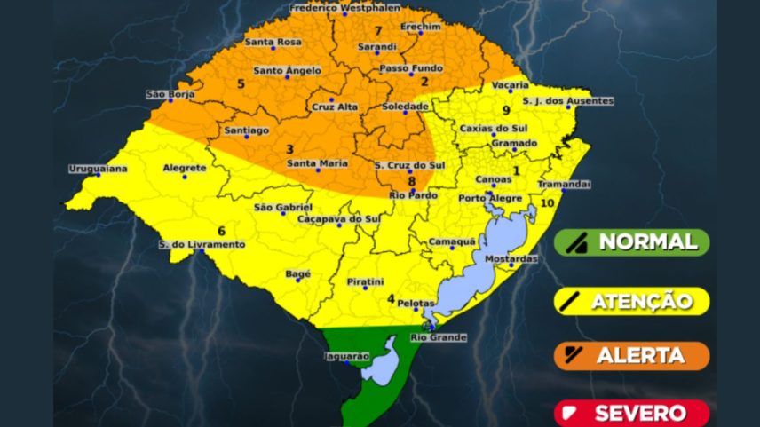 Temporais causam danos em 43 cidades do Rio Grande do Sul