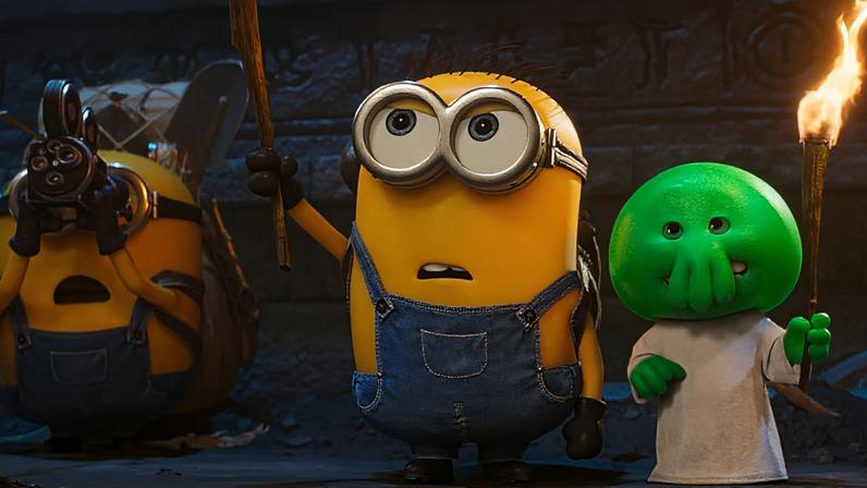 Os minions vão atrás de monstros para integrar o elenco do filme dentro do filme