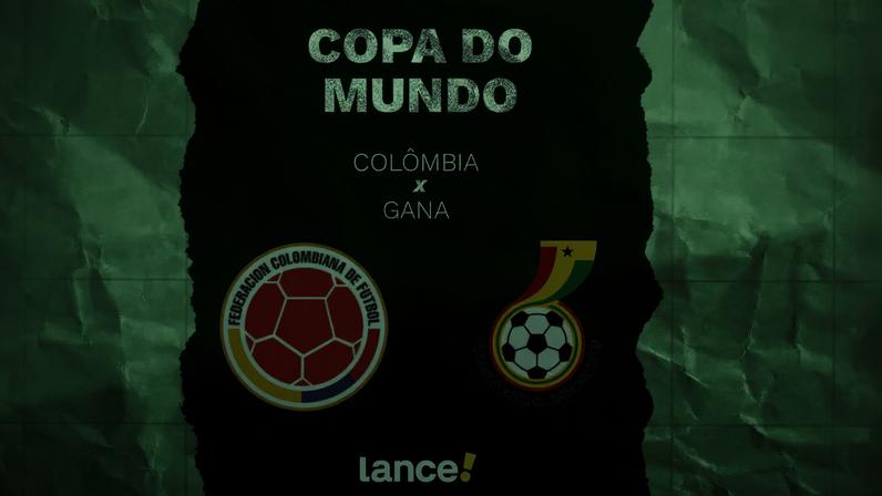 Colômbia e Gana se enfrentam pela fase de 16-avos de final da Copa do Mundo (Foto: Arte/Lance!)