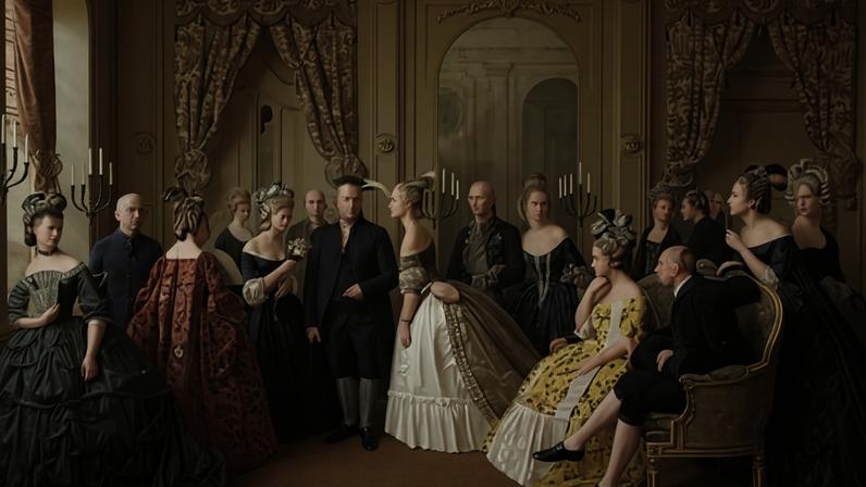 A recepção de Franklin na corte da França em 1778: amigo de Voltaire (Anton Hohenstein/Reprodução)