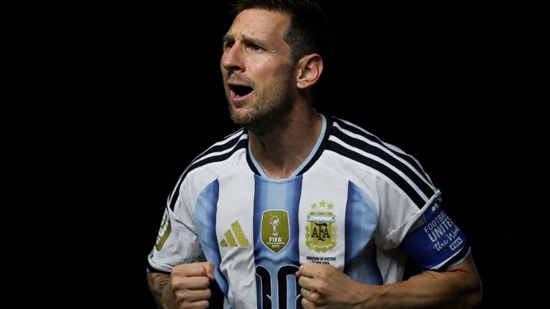 Lionel Messi na partida da Argentina contra a Áustria na Copa do Mundo de 2026