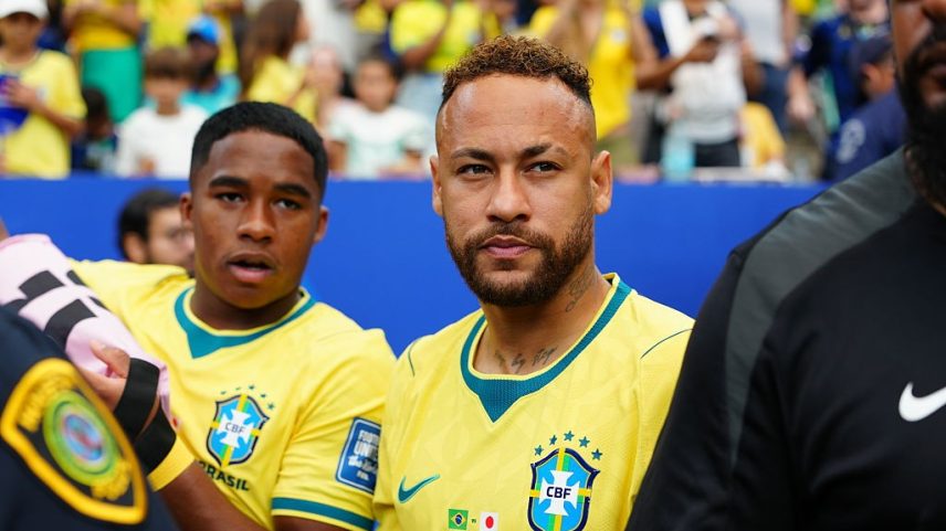 Endrick e Neymar entraram contra a Escócia (Hakan Akgun/Anadolu/Getty Images)