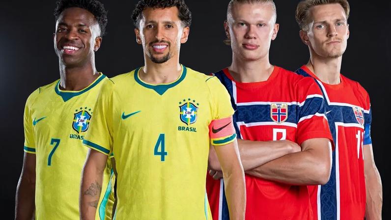 Vinícius Jr. e Marquinhos enfrentam Haaland e Odegaard em Brasil x Noruega pelas oitavas de final da Copa do Mundo