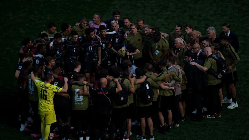 Canada's players after the last-16 exit