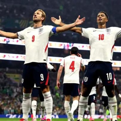 Inglaterra vence México com dois gols de Bellingham e encara Noruega