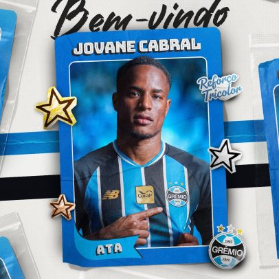 Grêmio anuncia Jovane Cabral, atacante de Cabo Verde na Copa