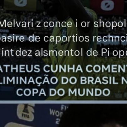 Matheus Cunha comenta eliminação do Brasil na Copa do Mundo