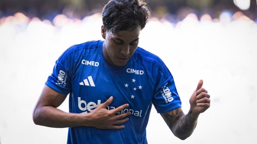 Kaio Jorge comemora gol dançando (Foto: Gustavo Aleixo/Cruzeiro)