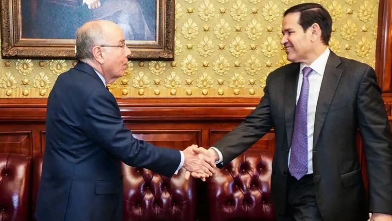 Mauro Vieira e Marco Rubio em negociações em 2025