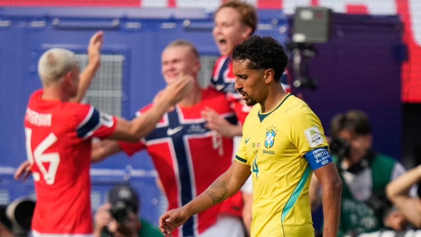 Marquinhos pede perdão aos brasileiros e lamenta erros: 'Pecamos no que era para ser eficaz'. Foto: Frank Franklin II/AP
