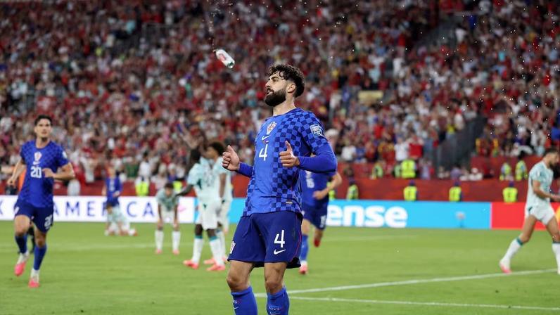 Josko Gvardiol, da Croácia, teve gol anulado aos 58 minutos do segundo tempo.