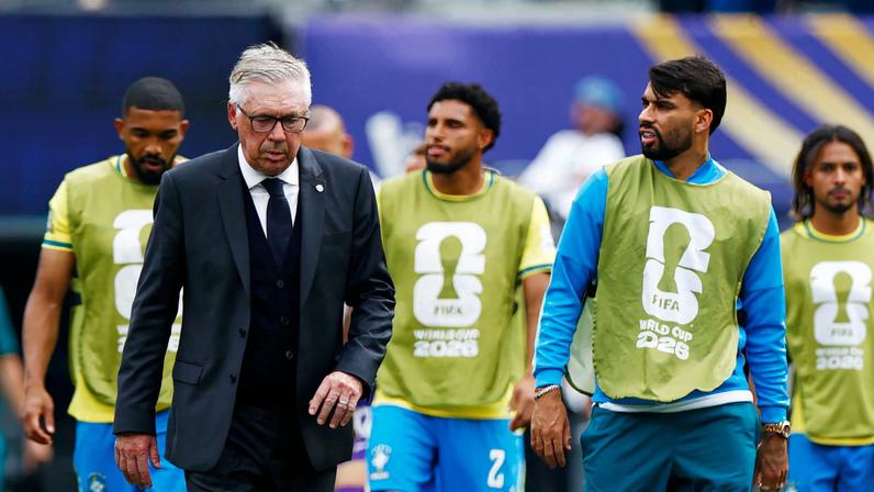 O técnico do Brasil, Carlo Ancelotti, que viveu sua primeira Copa