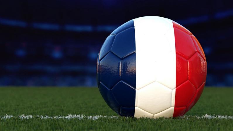 Football with France flag on it