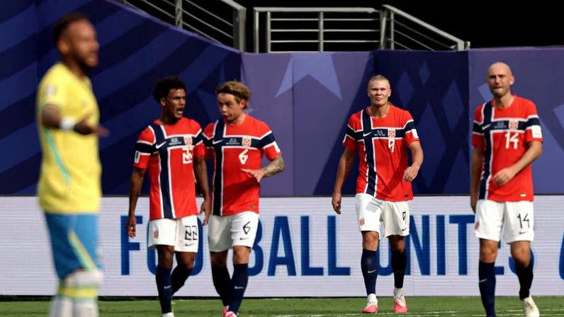 Haaland faz dois e decreta queda brasileira no Mundial da América do Norte