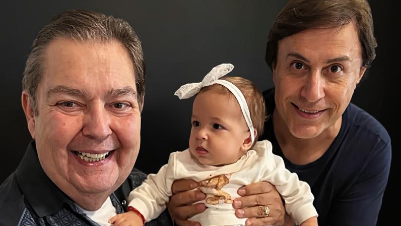 Tom Cavalcante mostra rara foto da neta bebê com Faustão