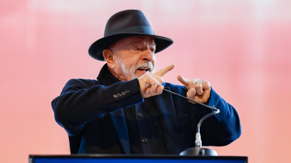 Presidente Luiz Inácio Lula da Silva (PT) durante evento em Itajaí (SC)