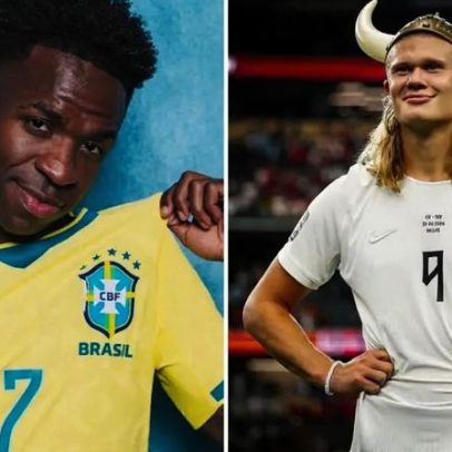 Haaland e Vinícius Jr. mostram entrosamento antes da Copa