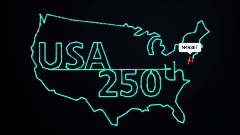 Voo especial: homenagem para celebrar o histórico 250º aniversário dos EUA