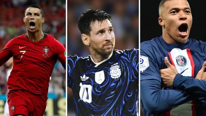 Cristiano Ronaldo, Messi e Mbappé (Instagram/Reprodução)