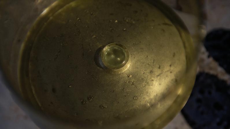 a glass of white wine