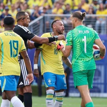 Globo faz leitura labial de bate-boca entre Neymar e goleiro da Noruega