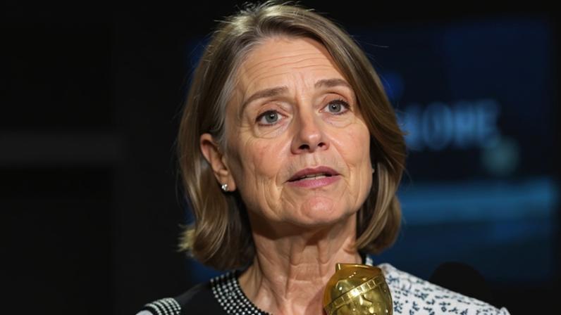 A atriz Jodie Foster; o ator Brad Pitt