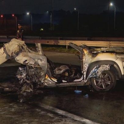 Três mortos após carro pegar fogo e explodir na Castelo Branco, Osasco