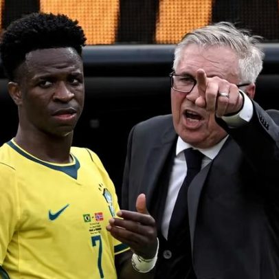 Vini Jr afirma que Ancelotti escolheu o cobrador de pênalti