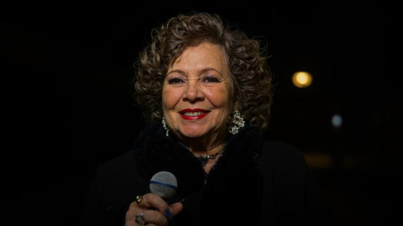 Alcione cai no palco durante show e recebe apoio da equipe