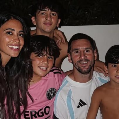 Messi se reúne com a família antes das oitavas de final