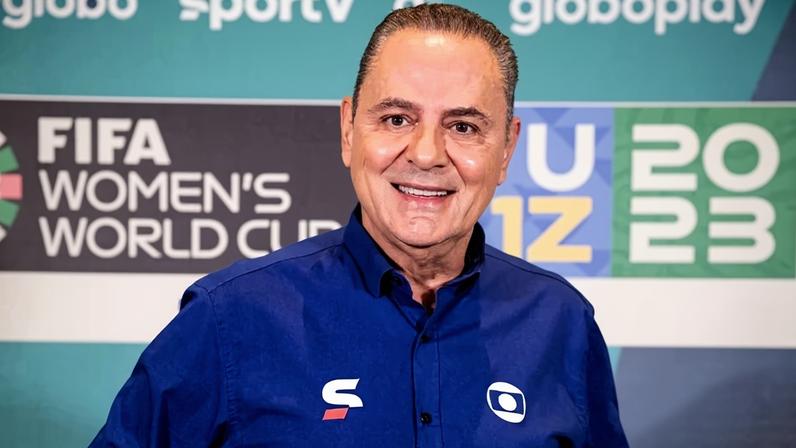 Imagem colorida de Luis Roberto, narrador da TV Globo - Metrópoles